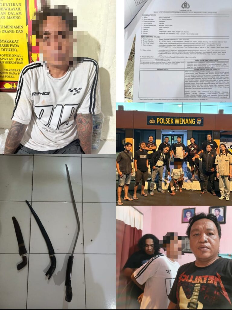 Serangan Sajam di Perempatan Istiqlal, Tim Alpha Polresta Manado Tangkap Pelaku